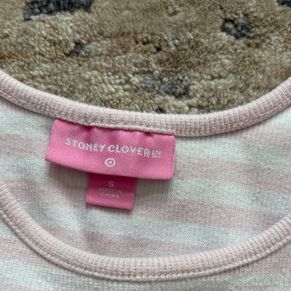 Stoney Clover Lane Pink and White Striped Tank Top - Picture 2 of 2